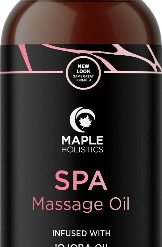 Calming Massage Oil for Massage Therapy - Home Spa Full Body Massage Oil for Sore Muscles for Pro or Home Use with Moisturizing Sweet Almond Oil and Lavender Essential Oil - Non Greasy or Staining
