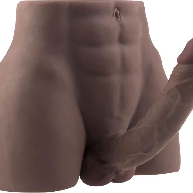 17.0lb Life Size Male Sex Doll with Flexible Dildo Realistic Sex Huge Cock, Torso Men Sex Dolls for Women Tight Anal Hole 8.5 in Cock for Female Masturbation, Unisex Masturbator Sex Toy for Women Gay