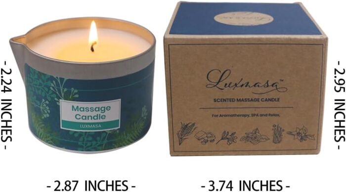 Soy Wax Scented Massage Oil Candles for Couples - Warm Body Oil Candle for Therapy -Low Temp Skin Moisturizing Lotion Candles 6.35OZ (Mystic Ocean Scent) - Image 6