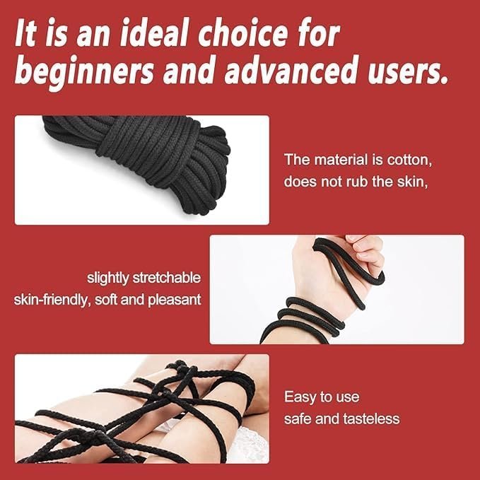 BDSM Bondage Rope Sex Rope - 3Pack Sex Bondage Sexual Restraints Rope Kit,BDSM Beginner Set Bondage Sex Restraint for Couples Sweater Yoga ULMK-C0 - Image 2