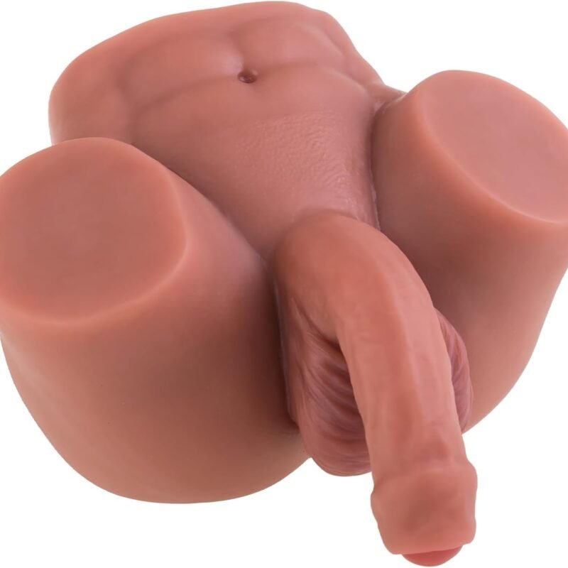 8.25LB Male Dildo Sex Doll for Gay Men, Realistic Swinging Penis & Tight Anus Male Masturbator Stroker Sex Toy, Hands Free Stroker 3D Lifelike Soft Gay Love Butt with Testicles Anal, Ass Toy Sex Doll