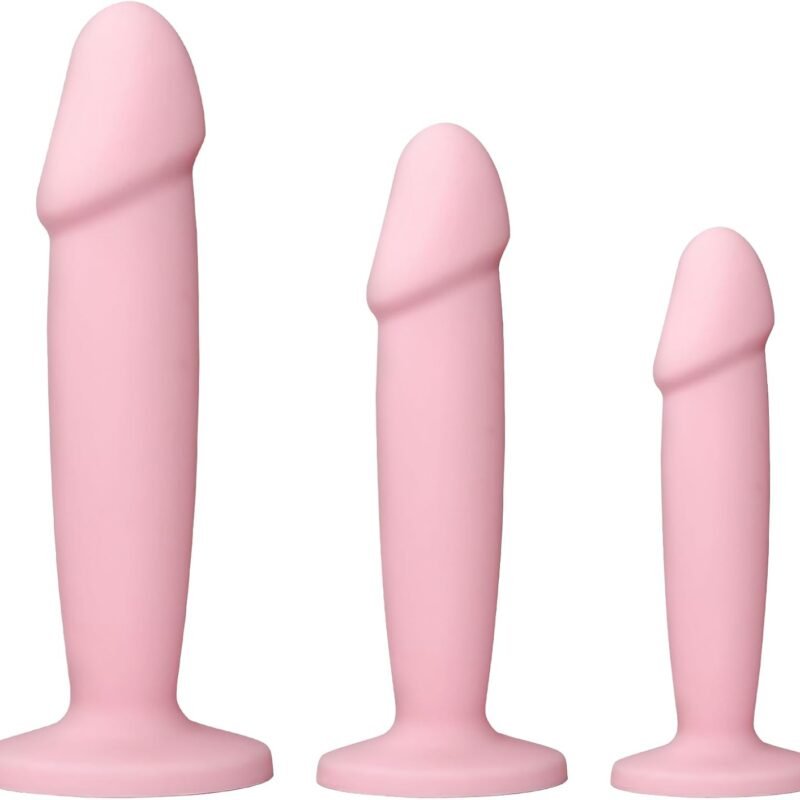 Realistic Dildo Anal Plug Training Sets for Beginners Lifelike with Strong Suction for Hands-Free Play, Realistic Penis for G-Spot Stimulation Dildos Anal Sex Toys for Women and Couple