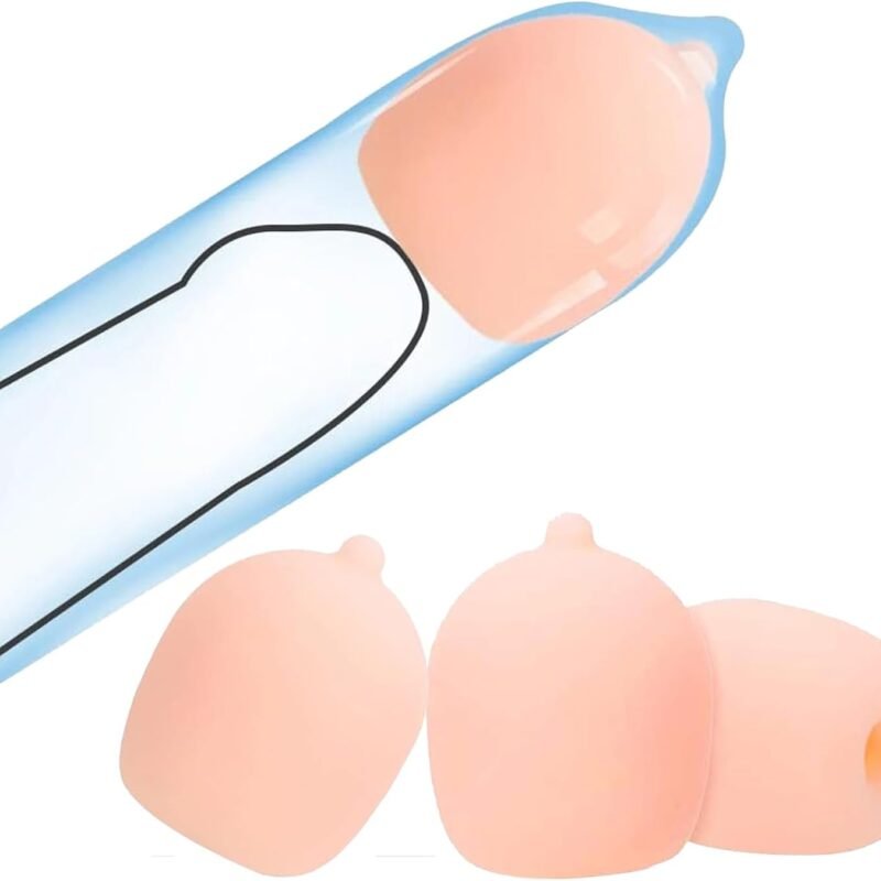 Pennis Sleeve Enlarger, Silicone Penis Sleeve Pennis Enlarger 4pcs Male Cock Extender Dick Extensor De Pene Ultra-Soft Enlargers for Men Women Gay Couples Kinky Toys Sex Games Sexual Pleasure, Pink