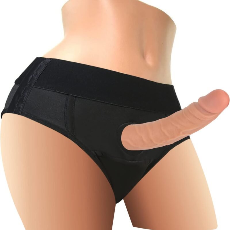 Harness Strap-on Dildo, 7" Realistic G-spot Dildo Stimulator Wearable Penis with Strong Suction Cup, Masturbation Adult Sex Toys Strap on Harness Dildos for Women & Lesbian Couples