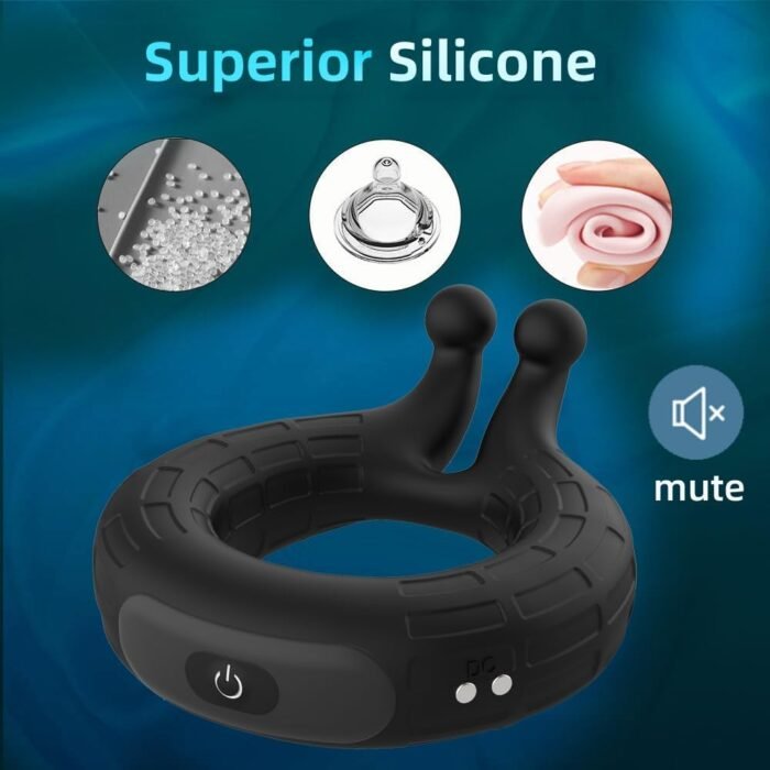 Vibrating Cock Ring TRACROD Male Sex Toys for Men Penis Ring Vibrator with 10 Vibrating Patterns, Pleasure Couples Vibrator with G Spot Clitoris Stimulator，Adult Sex Toy & Games for Couples Women - Image 8