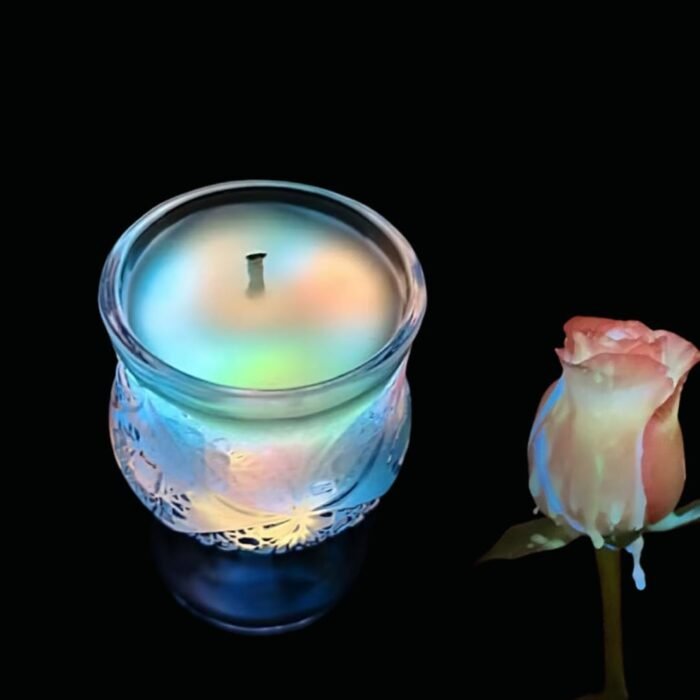 2 Pcs Glow in The Dark Candles for Wax Play, Low Heat, Low Temp Body Safe Wine Cup Drip Candles, Romantic Massage Candle Gift for Adult Couple