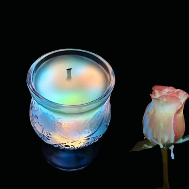 2 Pcs Glow in The Dark Candles for Wax Play, Low Heat, Low Temp Body Safe Wine Cup Drip Candles, Romantic Massage Candle Gift for Adult Couple