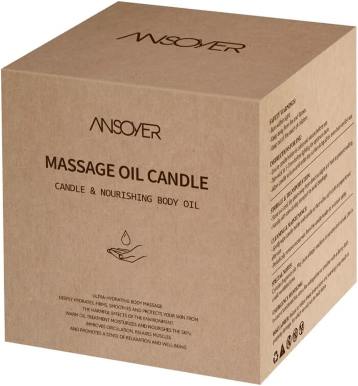Massage Oil Candles, Massage Candles for Relation Gifts, Body Oil, Body Lotion, Edible Soy Wax + Hemp Seed Oil Based, Candle That Turns into Massage Oils, Jars- 7 OZ (Vanilla Amber) - Image 7