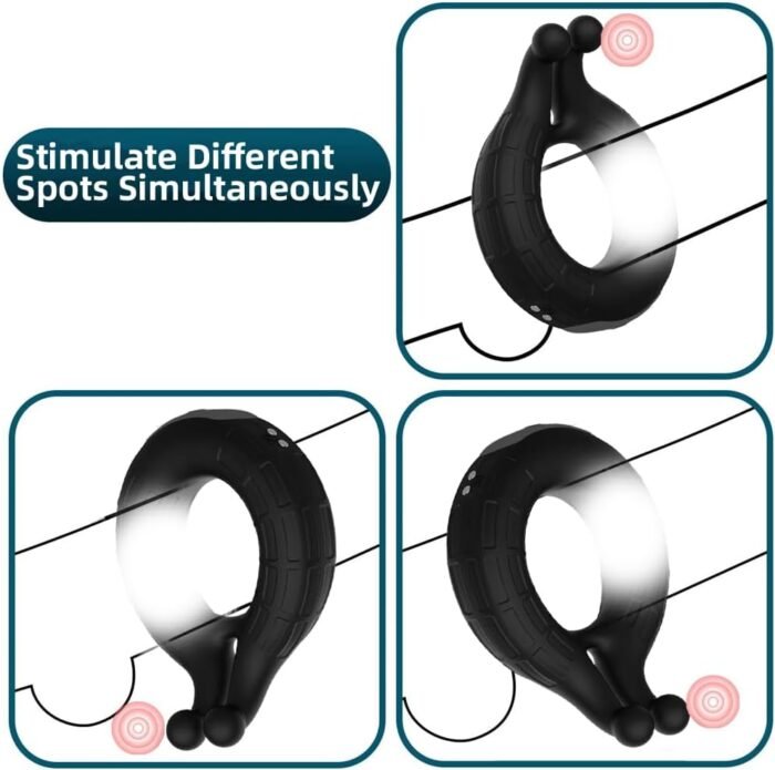 Vibrating Cock Ring TRACROD Male Sex Toys for Men Penis Ring Vibrator with 10 Vibrating Patterns, Pleasure Couples Vibrator with G Spot Clitoris Stimulator，Adult Sex Toy & Games for Couples Women - Image 4