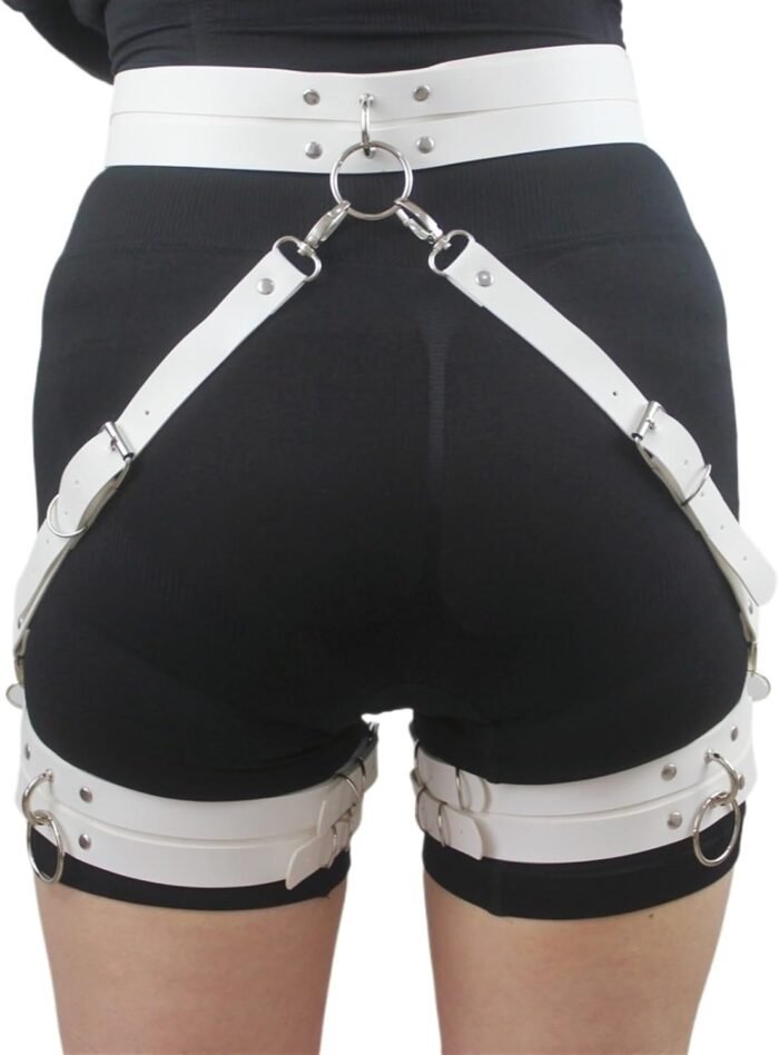 Fangool Women Punk Belts PU Leather Body Chain Waist Belt BDSM Lingerie Bondage Bodysuit Harness Lingerie Goth - Image 5