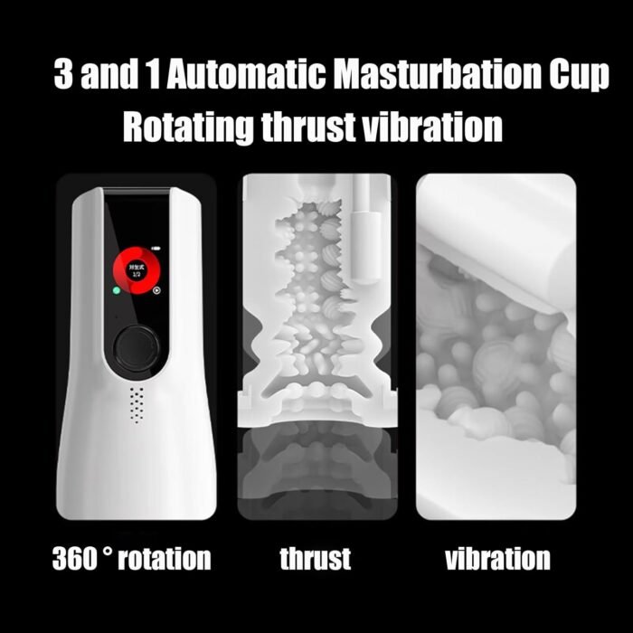 Male Masturbators Cup Sex Toys Male Male Vibrating Sucking Blowjobsex Machine for Male Led Display Adult Male Sex Toys Penis Pump Pocket Pussy Male Stroker Mens Sex Toy Men Hands Free Masturbator - Image 5