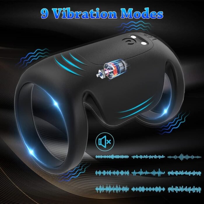 Multi-Wearable Vibrating Cock Ring Penis Tanshunly Adult Male Couples Sex Toys for Men Couple Pleasure, Mini Silicone Rings G spot Stimulator with 9 Vibrations - Image 6