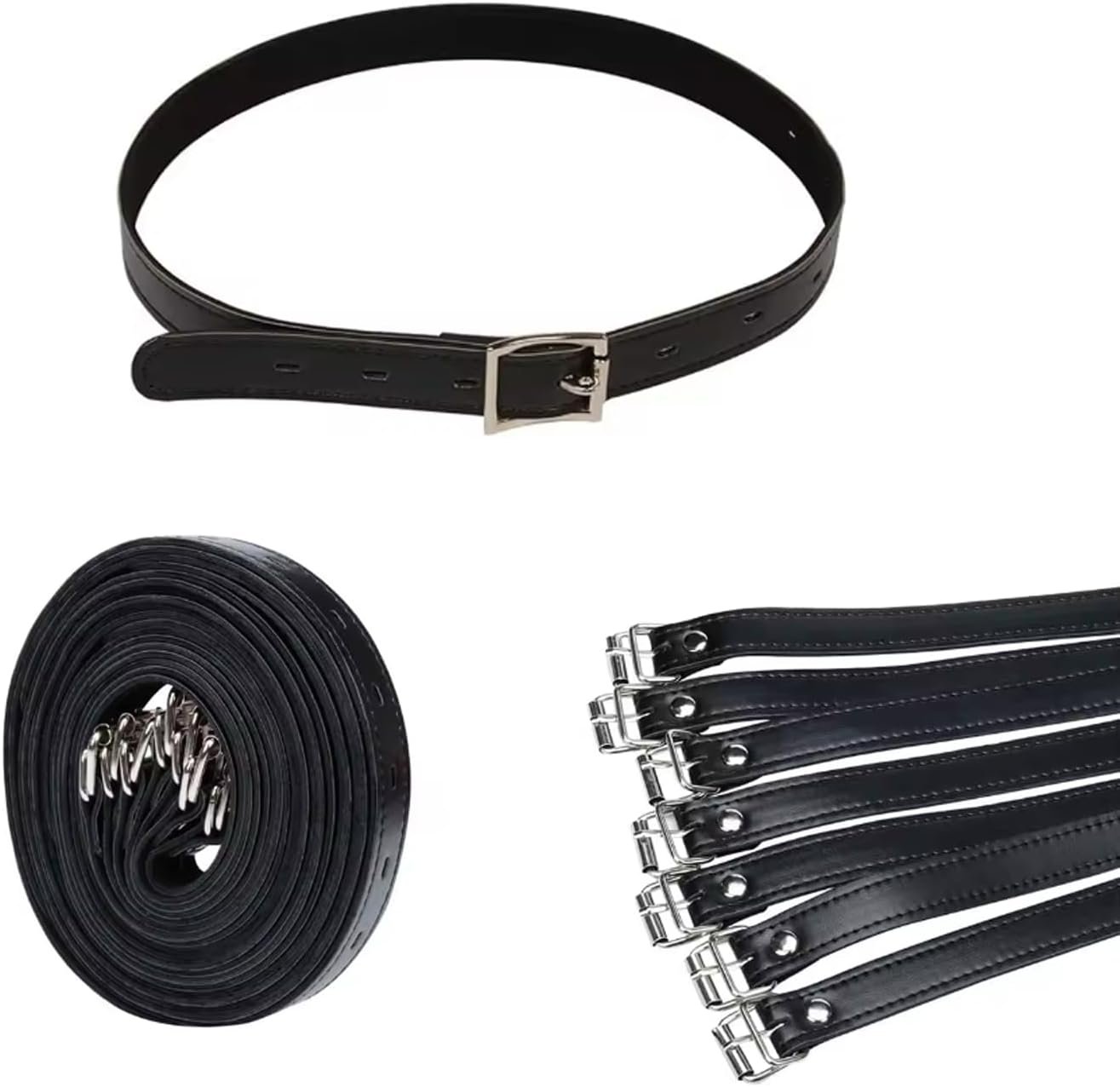 BDSM Toys Bondage Restraints Adult Sex Toys for Couples, 7Pcs Full Body Leather Bondage Set Sex Rope Adult Toys, SM Fetish BDSM Kit Sex Bondage Gear & Accessories, Sex Games Adult Sex Toys for Men - Image 6