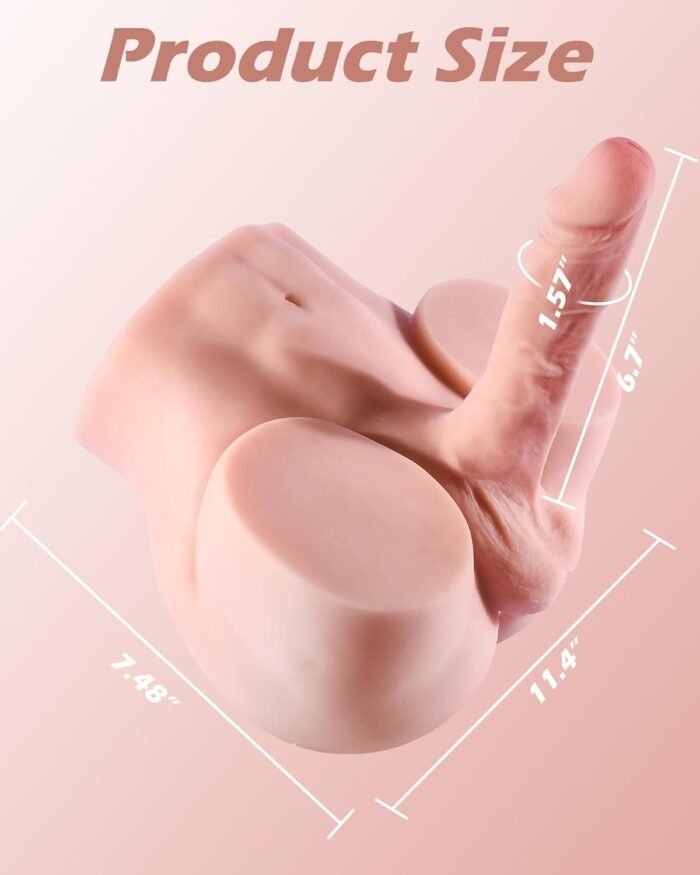 11LB Torso Male Sex Doll with Realistic Flexible Huge Cock Dildo &Lube Syringe&Drying Stick,Anal Male Masturbator with Tight Hole for Men Masturbation,Sex Toy for Men Women Gay Couple - Image 3