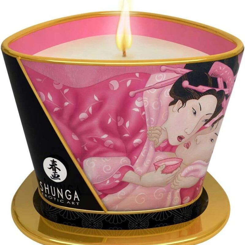 Shunga Caress by Candlelight Massage Candle - Aphrosisia/Roses