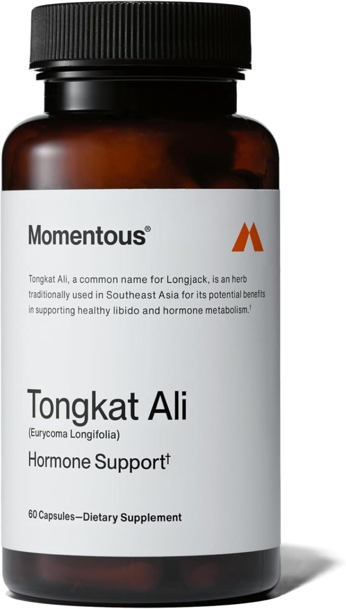 Momentous Tongkat Ali for Men and Women - Natural Performance Longjack Tongkat Ali Supplement for Health & Wellness - Hormone, Energy & Mood Support - Root Extract Powder, 30 Servings