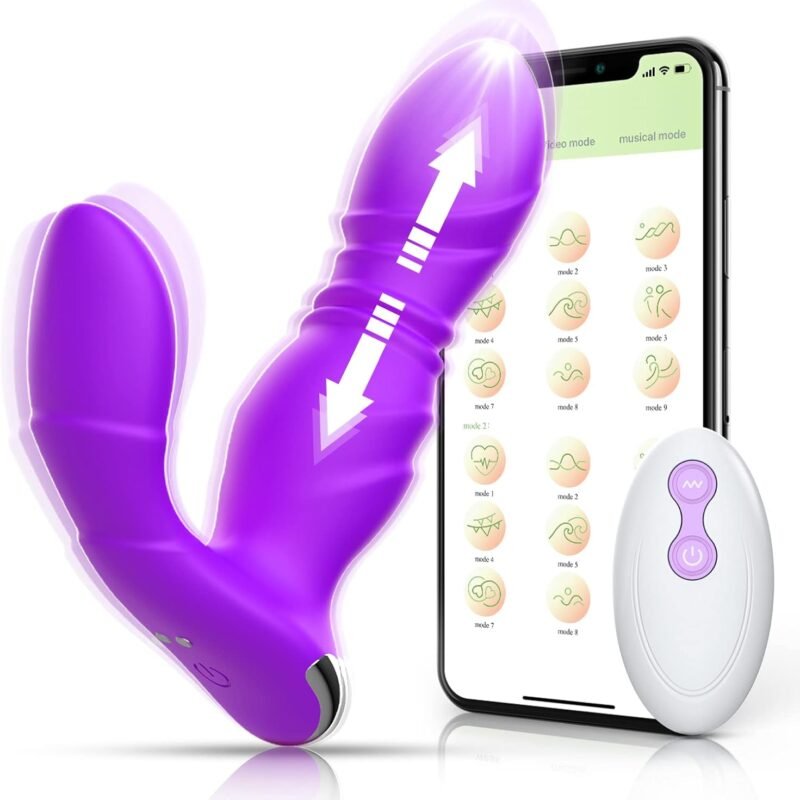 Adult Sex Toys for Women Sex Toy Pleasure - Wearable Thrusting Dildo with App＆Remote Control Vibrators with 9 Powerful Strapless Strap-On Dildos & Clitoral Vibrations Adult Toys for Women Sex Machine
