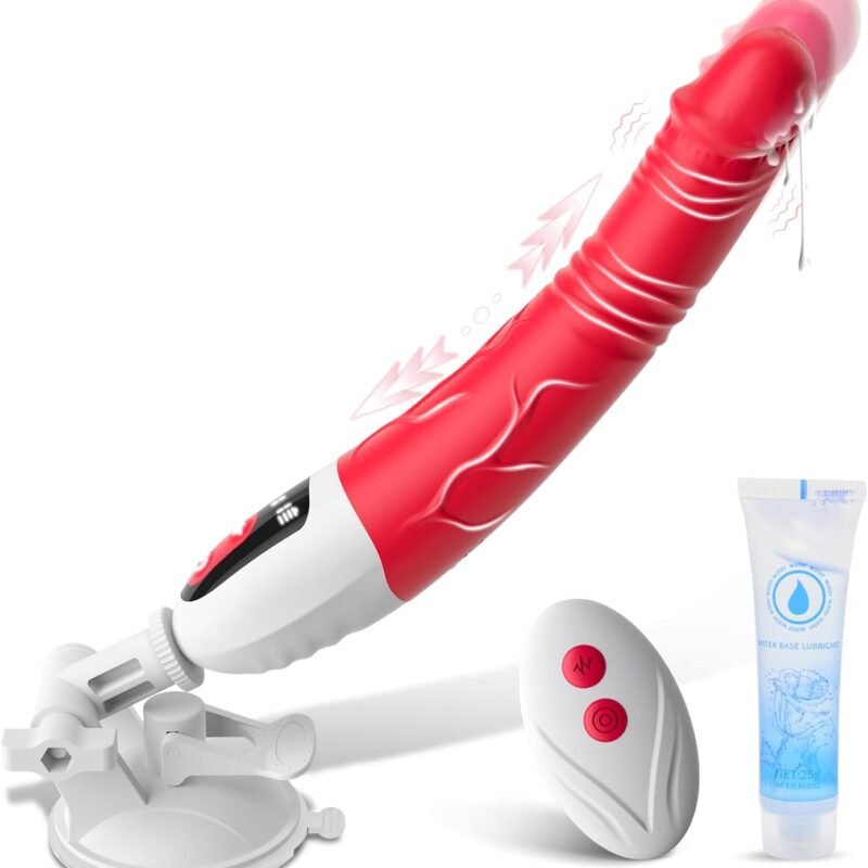 Sex Machine Thrusting Dildo Vibrator - Adult Toys Realistic Dildos with 9 Thrustion & 9 Vibration Modes for G-Spot Vagina Anal Sex Stimulation, Remote Control Dildo Sex Toys for Women Couples Pleasure