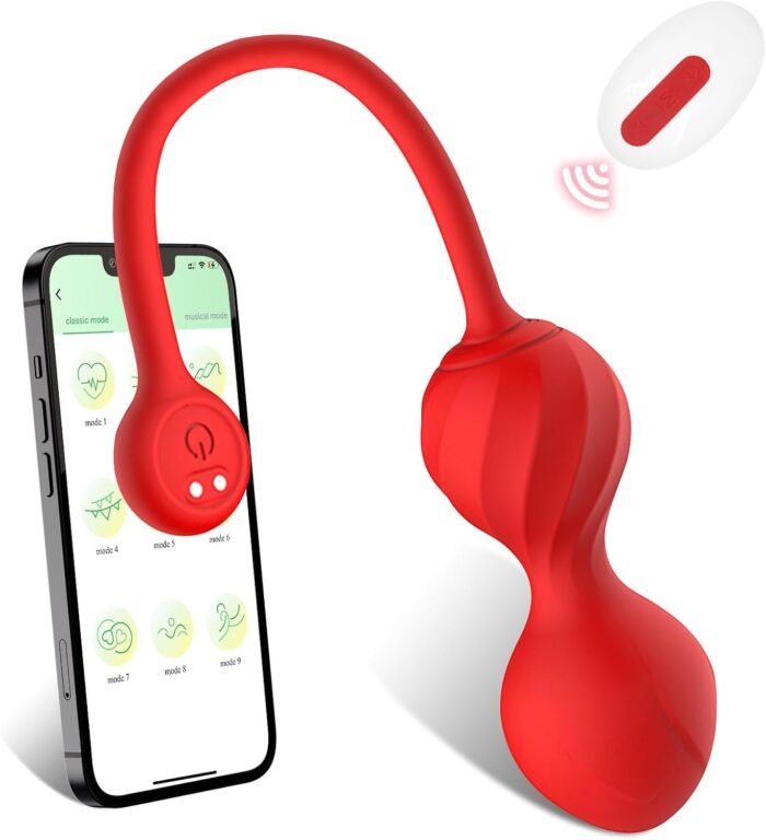 APP G Spot Vibrator, Sex Toys Clitoral Vibrators with 9 Vibration Modes, Remote Control Vibrators Waterproof Silicone Adult Sex Toys for Women and Couples Pleasure (red)