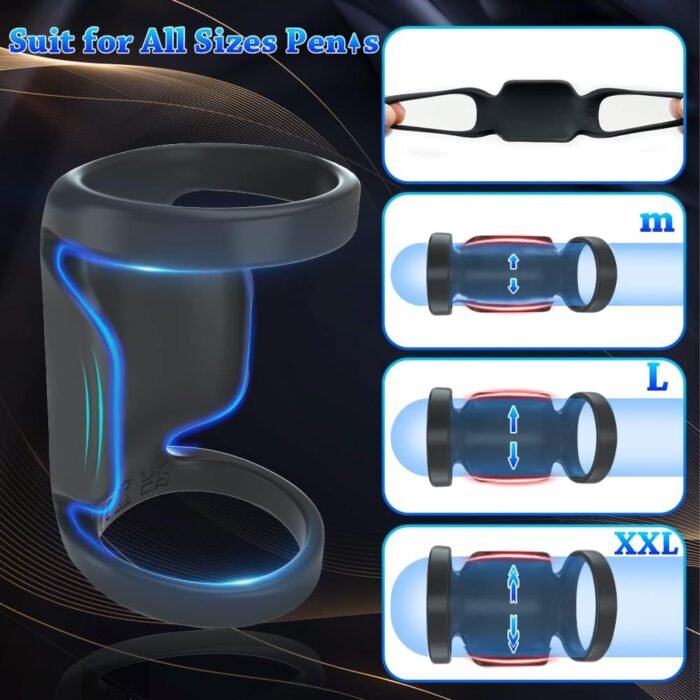 Multi-Wearable Vibrating Cock Ring Penis Tanshunly Adult Male Couples Sex Toys for Men Couple Pleasure, Mini Silicone Rings G spot Stimulator with 9 Vibrations - Image 8