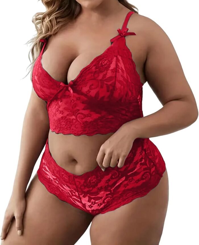 Women Sexy Lace Chemise Babydoll Adjustable Strappy Front Open Closure Mini Dress High Waisted Nightwear Negligee