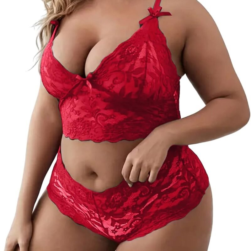 Women Sexy Lace Chemise Babydoll Adjustable Strappy Front Open Closure Mini Dress High Waisted Nightwear Negligee