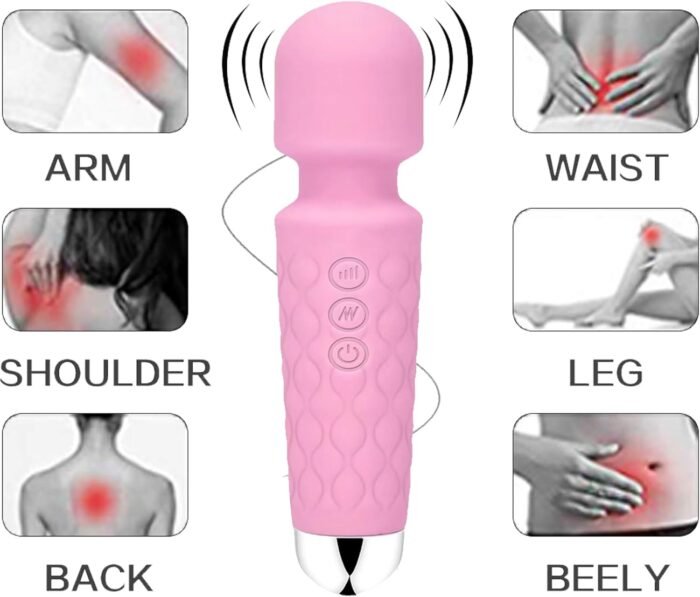 Upgraded Back Muscle Massager - Multiple speeds and Modes Available - Mini Size fits Back of arms (Peach Pink)... - Image 5