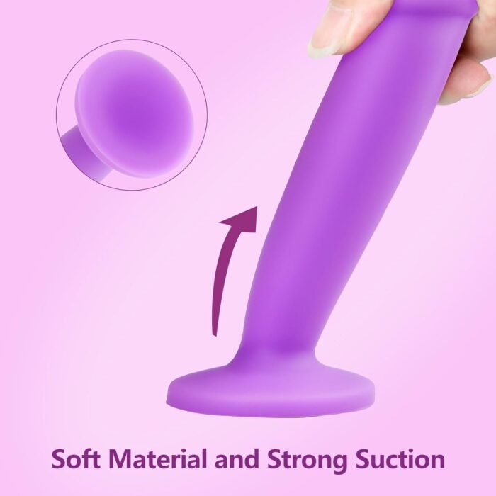 Realistic Dildo Anal Plug Training Sets for Beginners Lifelike with Strong Suction for Hands-Free Play, Realistic Penis for G-Spot Stimulation Dildos Anal Sex Toys for Women and Couple (Purple) - Image 3