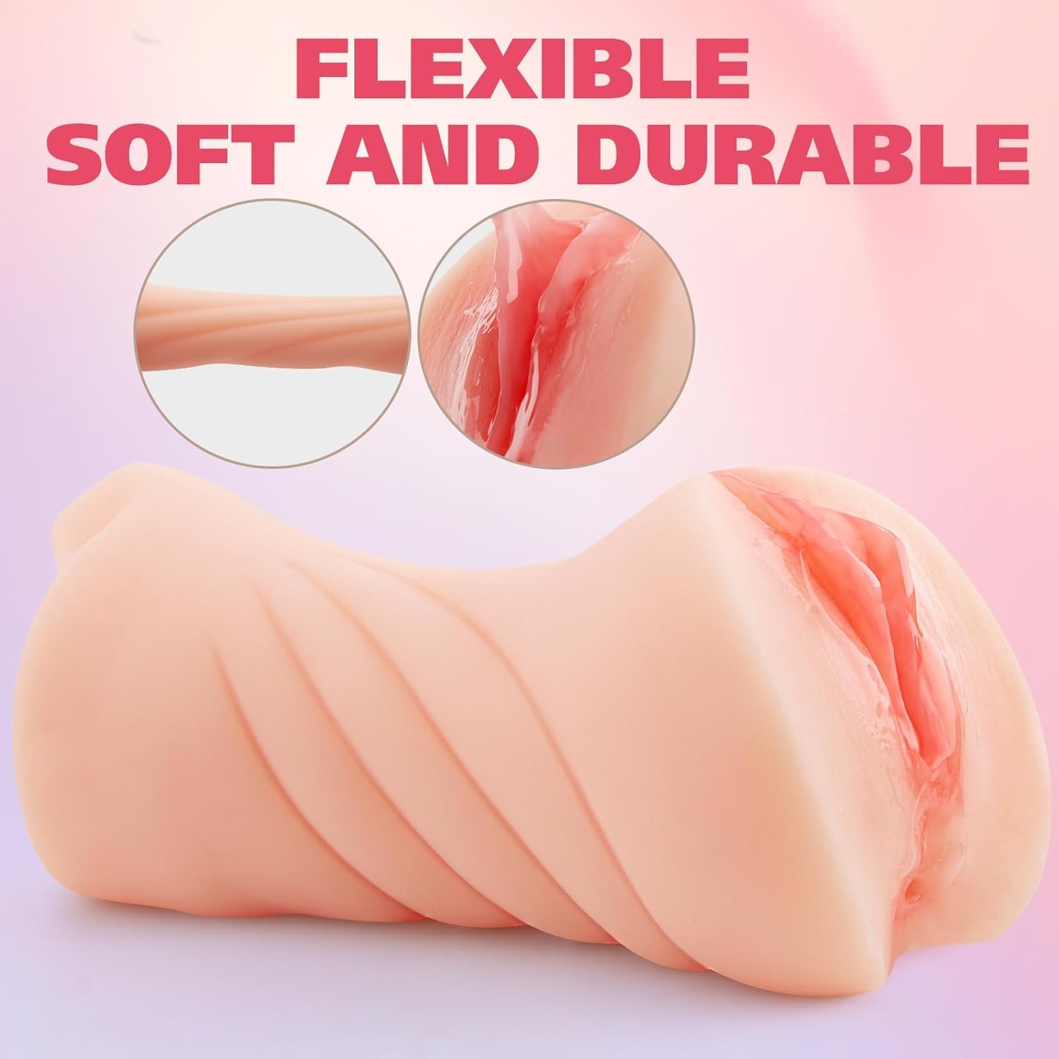 3 in 1 Male Masturbator, Realistic Sex Doll Male Masturbation Cup with 3D Textured Interior, Strong Suction Vagina Oral Anal Sex Stroker, Pocket Pussy Blowjob Pleasure Adult Sex Toys for Men - Image 3