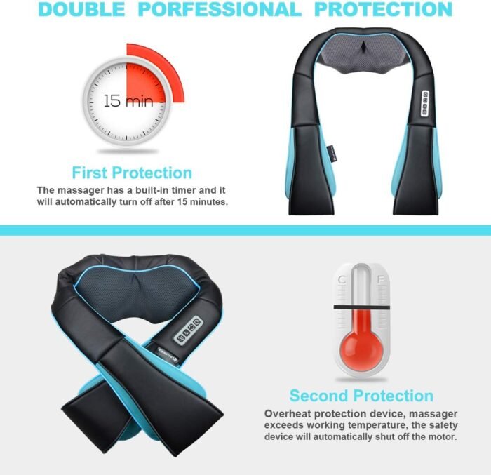 Mo Cuishle Shiatsu Neck and Shoulder Massager with Heat – Deep Kneading Massage for Relaxation – Ideal for Christmas, Mother's Day, Father's Day, Gifts for Men, Women, Mom and Dad - Image 3