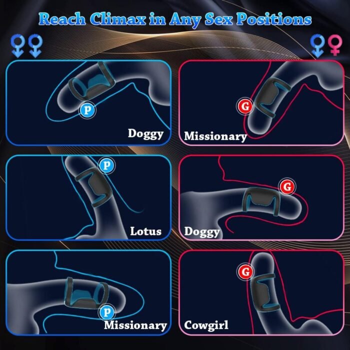 Multi-Wearable Vibrating Cock Ring Penis Tanshunly Adult Male Couples Sex Toys for Men Couple Pleasure, Mini Silicone Rings G spot Stimulator with 9 Vibrations - Image 3