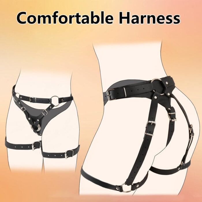 Strap On Dildo Harness Sex Toys for Pegging, Wearable Strapon Harness Thigh Sling with 7 Inch Realistic Suction Cup Dildo Lesbian Toy, Adjustable Strapless Strapon G-Spot Adult Toys for Women Couples - Image 2