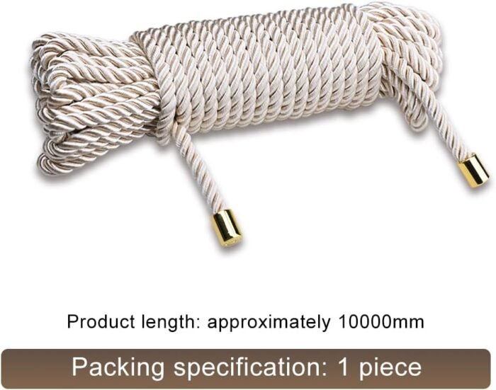 BDSM Shibari Bondage Rope Sex Gear, 32.8 Feet/10 Meter (Golden) - Image 5