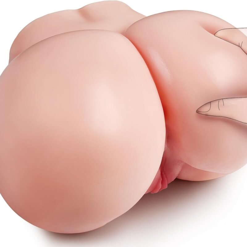 11LB Realistic Male Masturbator with Virgin Vagina and Anal, Life-Sized Pussy Ass Masturbator Sex Toys for Men Masturbation, Realistic Stroker with 2 Hole for Man Orgasm (Flesh)