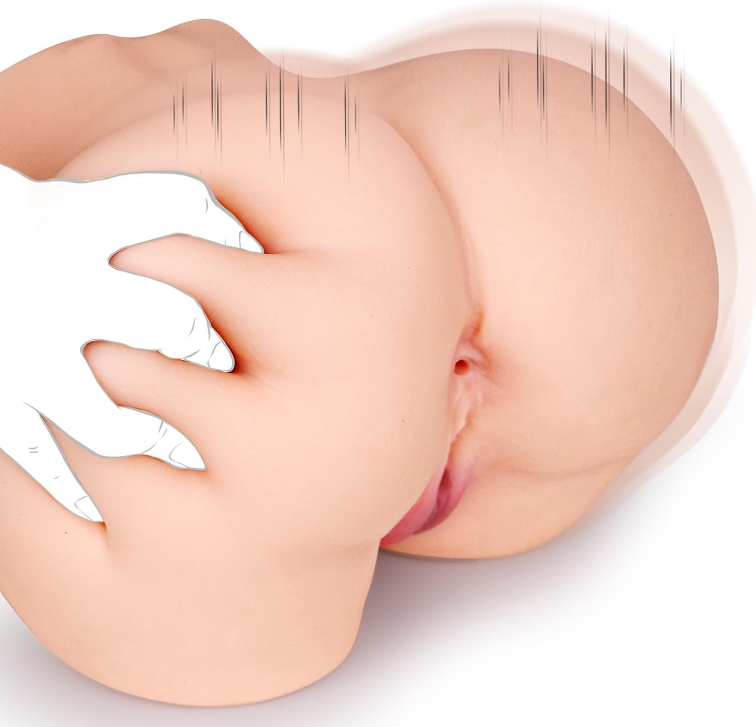 Vibrating Sex Doll, Twerking Male Masturbator, 11LB with Super Soft Jelly Material, 6 Vibrating Modes and Plump Butt Stroker with Tight Vaginal Anal, Life-Sized Ass Masturbator Sex Toys for Men