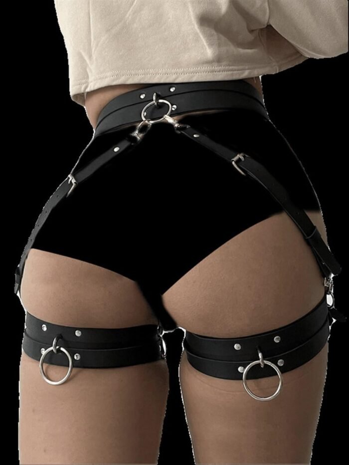 Fangool Women Punk Belts PU Leather Body Chain Waist Belt BDSM Lingerie Bondage Bodysuit Harness Lingerie Goth - Image 6