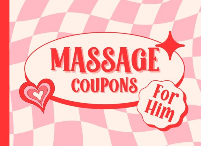 Massage Coupons For Him: Love Coupon Book For Couples | 52 Vouchers | Romantic Valentines Day, Anniversary, Birthday Gift For Boyfriend or Husband
