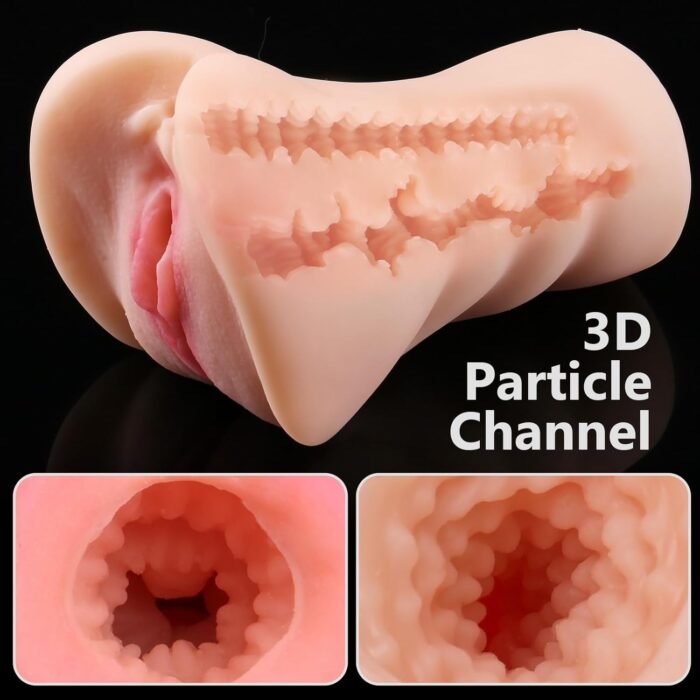 2 in 1 Male Masturbator Pocket Pussy Stroker Adult Sex Toy with 3D Realistic Vagina and Tight Vagina, Blow Job Stroker Deep Throat Oral Pleasure Mens Sex Toy - Image 2