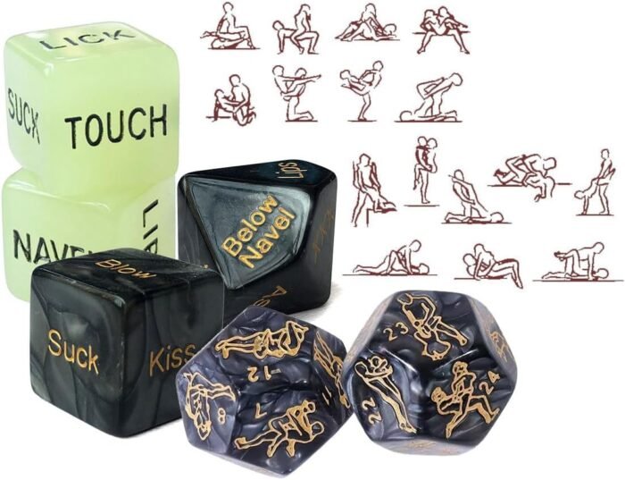 Sex Dice for Adults Couples 6 PCS Glow in The Dark Positon Dice for Date Night Sex Games Fun Dices for Couple Lovers Dice Sex Gaming Fun Dices for Couple Lovers Foreplay - Image 4