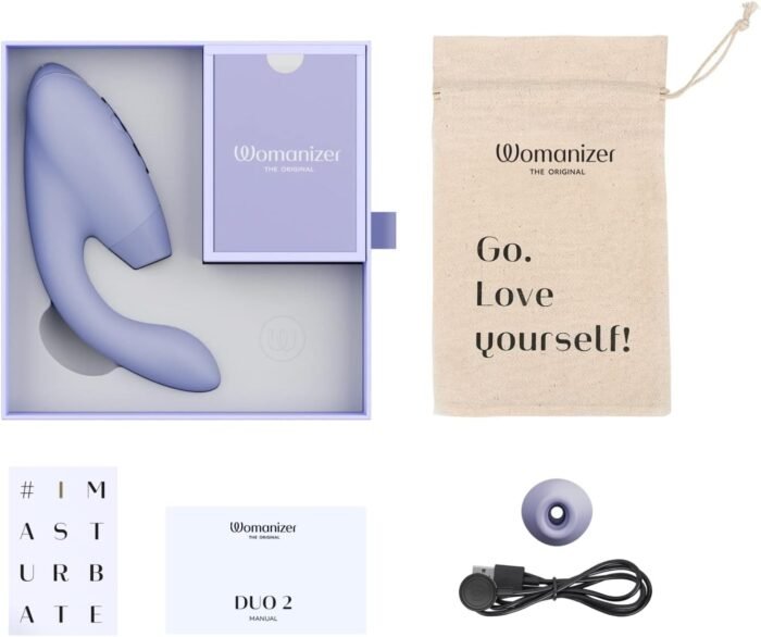 Womanizer Duo 2 Clitoral Sucker Rabbit Vibrator Sex Toy | Clit Sucking Gspot Vibrating Stimulator | Clitoris Suction | Sexual Pleasure Device | Dildo | Adult Toys for Women | Dual Stimulator | Lilac - Image 6
