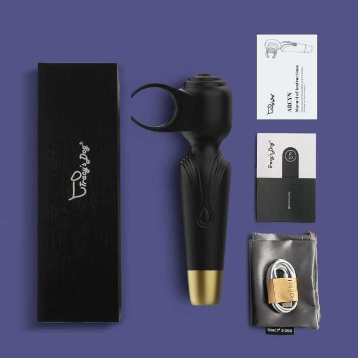Tracy's Dog Wand Vibrator for Men and Couple, 2 in 1 Powerful Male Sex Toys Stroker for Glans Massage, Clitoris Stimulation for Partner Play, Adult Toys for Penis Clitoral Stimulation - Image 9