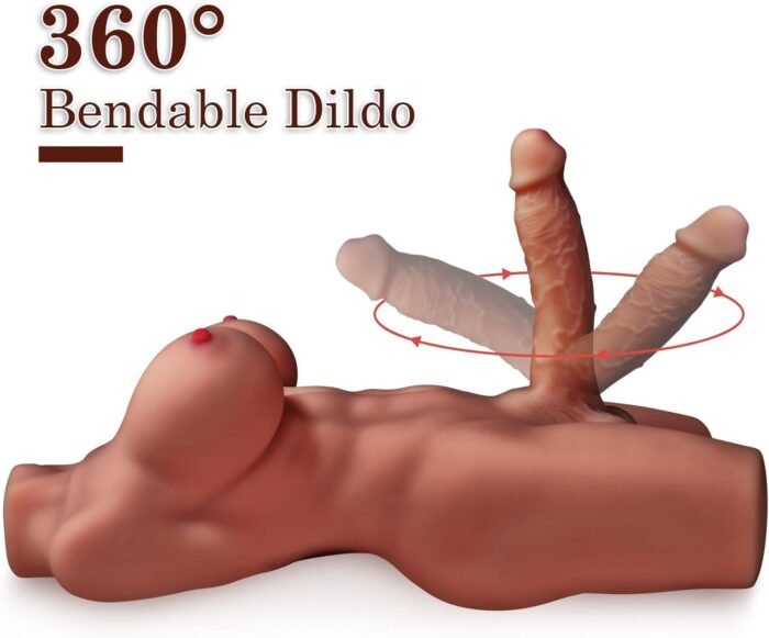 13LB Shemale Sex Doll Torso for Women Male Sex Doll with Flexible Huge Dildo, Lifelike Realistic Trans Sex Doll with Penis Transsexual Female Love Doll Unisex Adult Sex Toy - Image 7