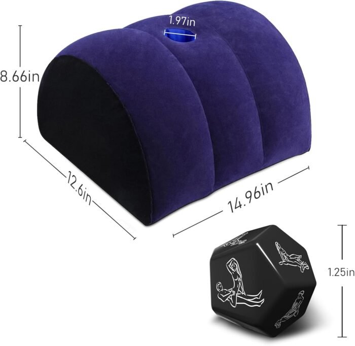 Dildo Mount Sex Pillow Sex Dice Set-Sex Toy Mount Set Ideal for Enhancing Intimacy Cushion Sex Furniture Dildo Mount Sex Position Pillow Sex Games for Adult Couples(Blue) - Image 5