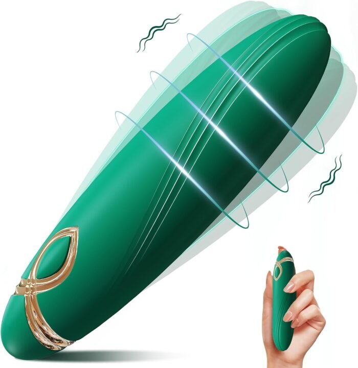FEOYA Mini Bullet Vibrator for Women Masturbation, Precise Vagina Nipples Clitoral Stimulator with 9 Vibration Modes, Vibrating Finger Massager Adult Sex Toy for Women and Couples, Green