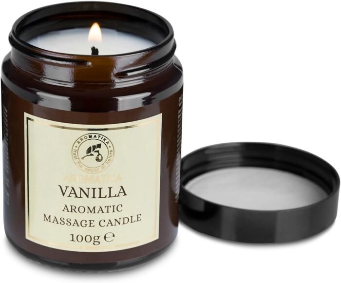 Scented Massage Candle Vanilla - Relaxing Massage Candle - Soy Wax Candle 3.5Oz - Massage Candle with Coconut and Almond Oils - Vanilla Oleoresin - Body Care - Calming - Beauty - Aromatherapy - Image 3