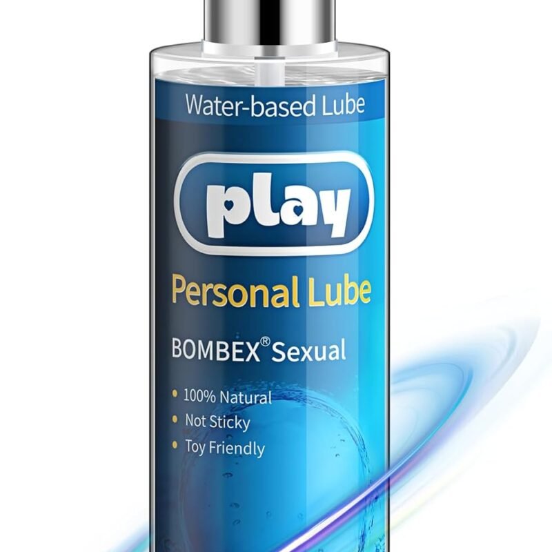 BOMBEX Water Based Lube - Personal Lubricant, Natural Lubricants for Women,Men,Couples,Chemical Free,Silky Smooth,Non-Staining,Condom & Toys Safe,Long-Lasting Liquid Lube,8 Fl Oz