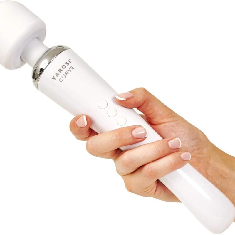 Yarosi Cordless Curve Therapeutic Device - 8 Powerful Speeds and 20 Patterns - for Muscle Aches and Sports Recovery - Rechargeable - Travel Friendly - White