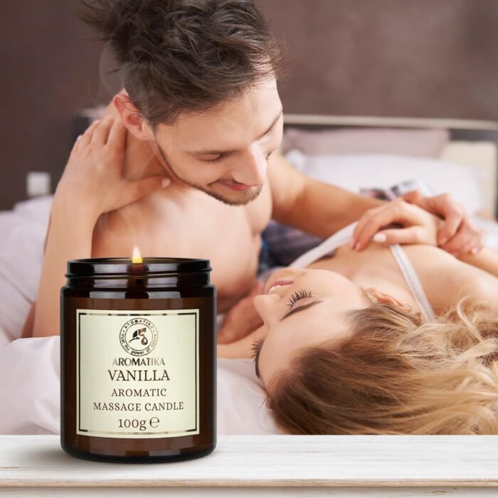 Scented Massage Candle Vanilla - Relaxing Massage Candle - Soy Wax Candle 3.5Oz - Massage Candle with Coconut and Almond Oils - Vanilla Oleoresin - Body Care - Calming - Beauty - Aromatherapy - Image 6