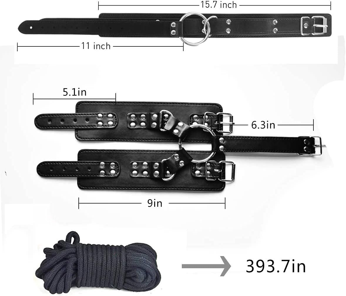 Neck to Wrist Restraint Bondage Set Sex Toys BDSM Restraints Kit Rope for Couples Adults SM Play Games - Image 6
