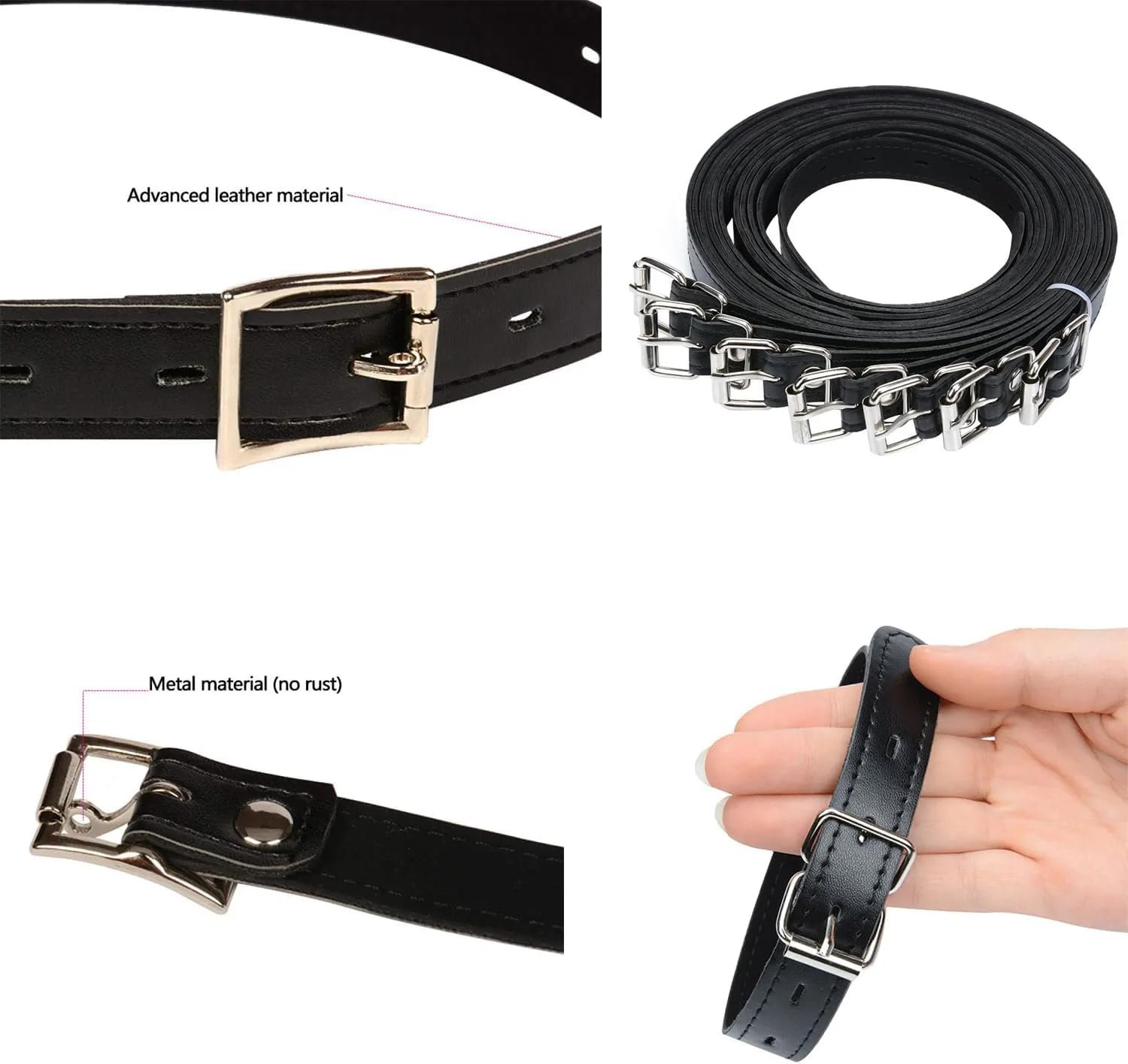 BDSM Toys Bondage Restraints Adult Sex Toys for Couples, 7Pcs Full Body Leather Bondage Set Sex Rope Adult Toys, SM Fetish BDSM Kit Sex Bondage Gear & Accessories, Sex Games Adult Sex Toys for Men - Image 5